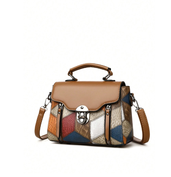 The Mosaic Muse: Geometric Top-Handle Satchel