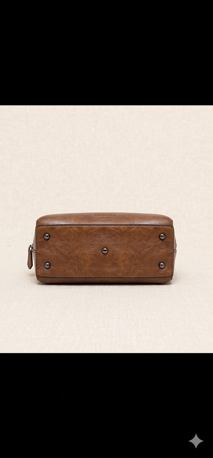 Classic Brown Leather Handbag Set (4-in-1)