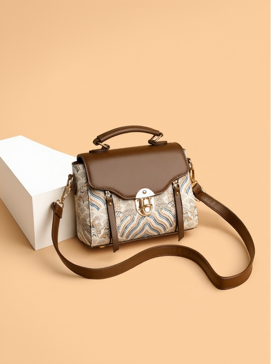 The Mosaic Muse: Geometric Top-Handle Satchel