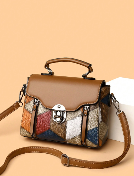 The Mosaic Muse: Geometric Top-Handle Satchel