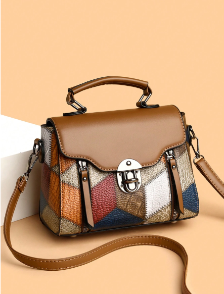 The Mosaic Muse: Geometric Top-Handle Satchel