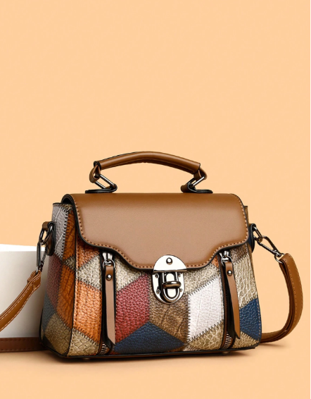 The Mosaic Muse: Geometric Top-Handle Satchel